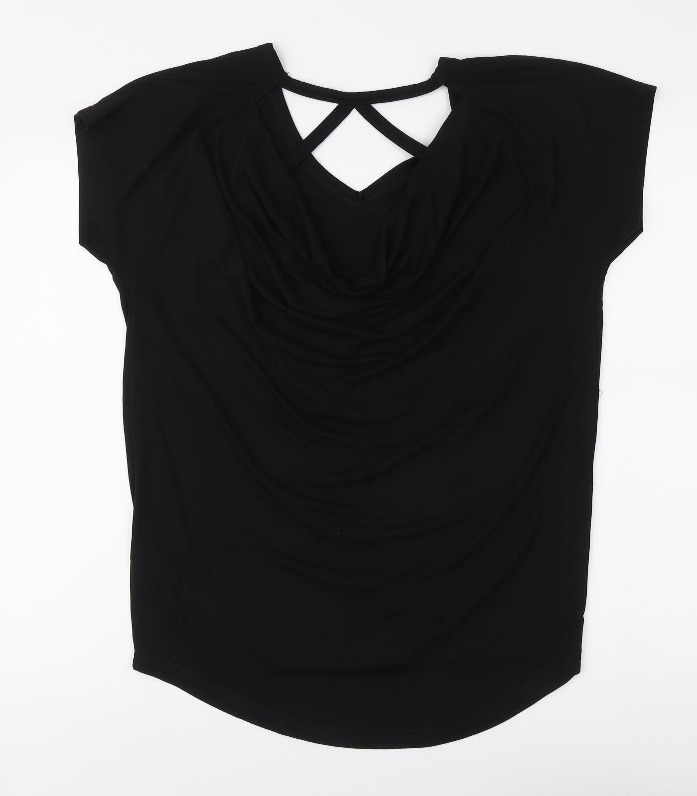 Womens UK Size S Body Flirt Black Basic Blouse