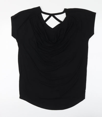 Womens UK Size S Body Flirt Black Basic Blouse