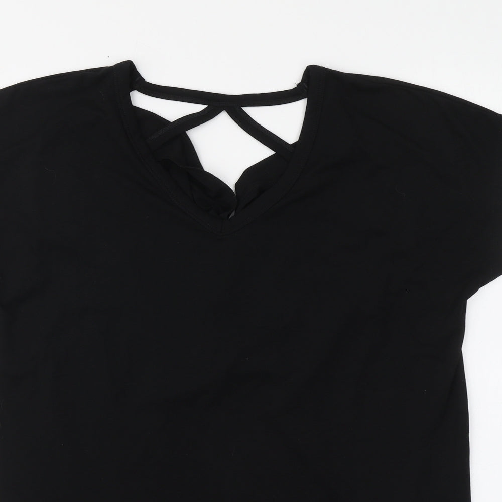 Womens UK Size S Body Flirt Black Basic Blouse