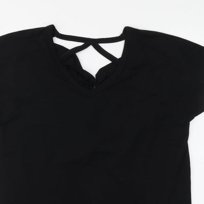 Womens UK Size S Body Flirt Black Basic Blouse