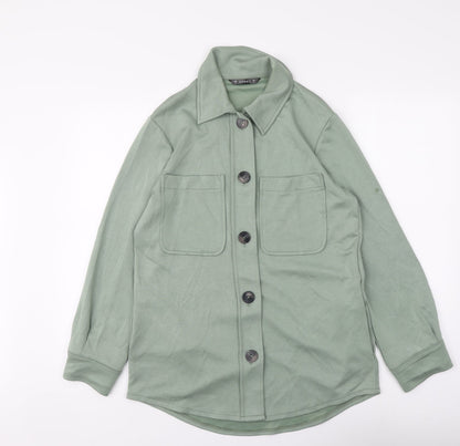 Womens UK Size S Dunnes Stores Green Basic Button-Up