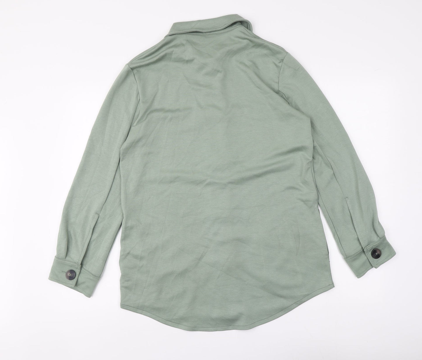 Womens UK Size S Dunnes Stores Green Basic Button-Up
