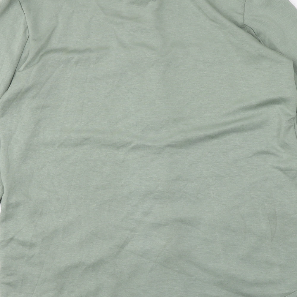 Womens UK Size S Dunnes Stores Green Basic Button-Up