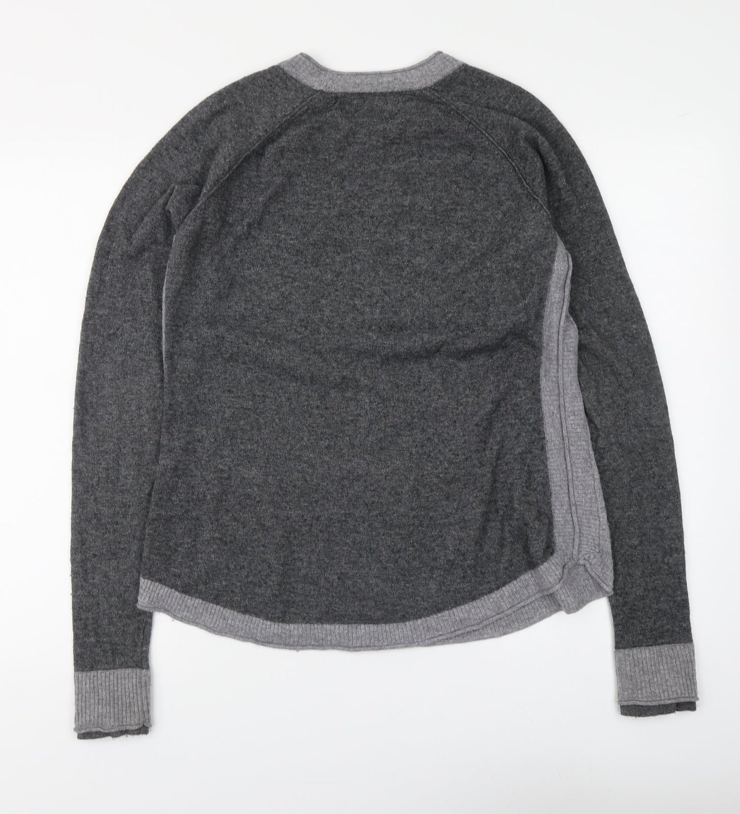 Noble Outfitters Womens Grey Round Neck Viscose Pullover Jumper Size L