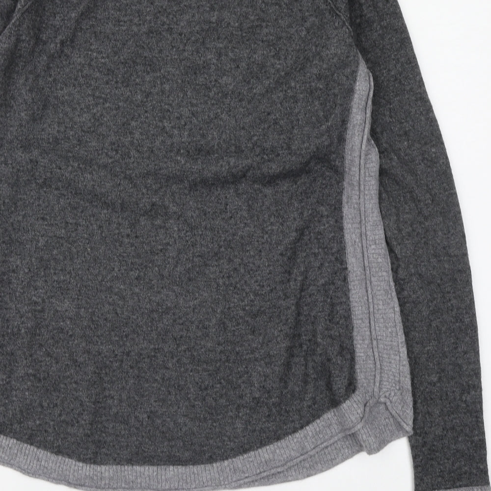 Noble Outfitters Womens Grey Round Neck Viscose Pullover Jumper Size L