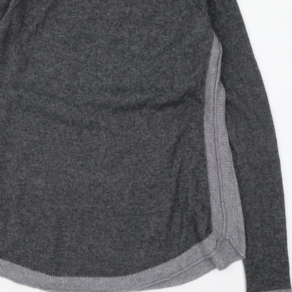 Noble Outfitters Womens Grey Round Neck Viscose Pullover Jumper Size L