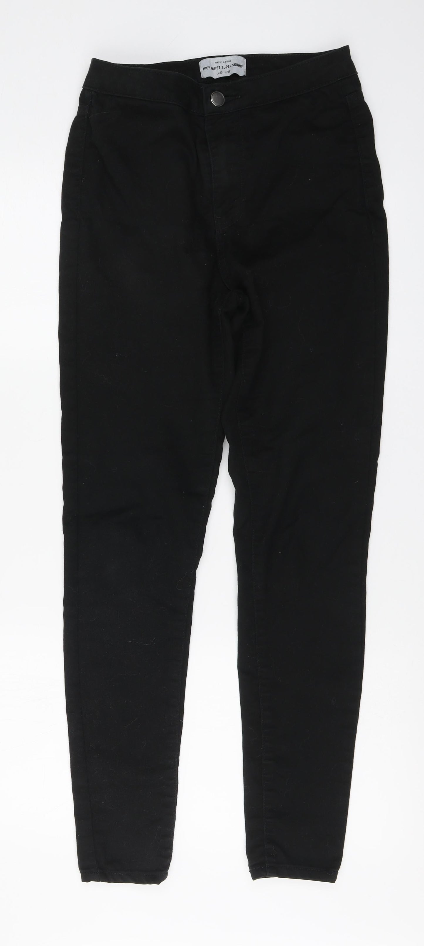 New Look Womens Black Cotton Skinny Jeans Size 10 L30 in Regular Button