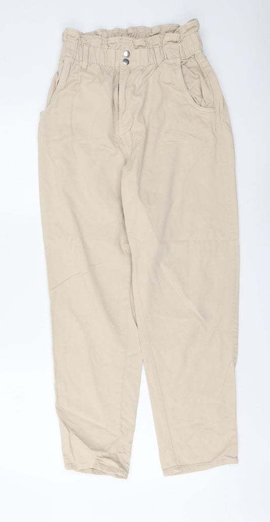 Womens UK Size S H&M Regular Fit  Beige Trousers