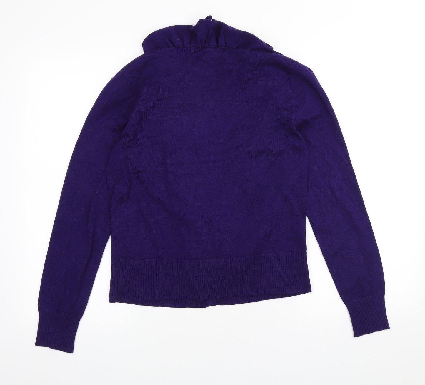 Womens UK Size M Nina Leonard Purple Cardigan Jumper