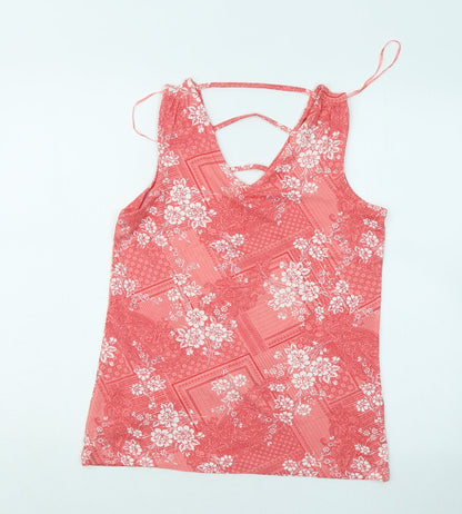 Womens UK Size 12 M&Co Red Basic Tank