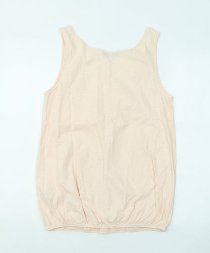 Dorothy Perkins Womens Pink Cotton Basic Tank Size 14 Round Neck