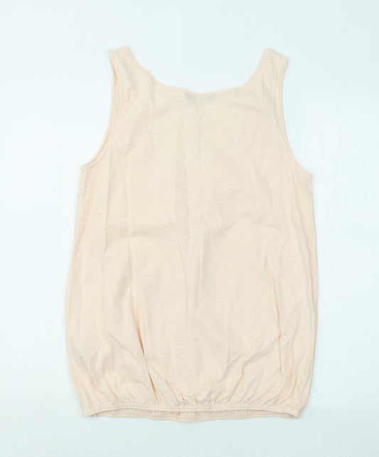 Dorothy Perkins Womens Pink Cotton Basic Tank Size 14 Round Neck