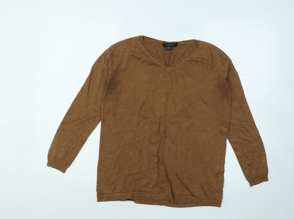 Womens UK Size 10 Atmosphere Brown Pullover Jumper