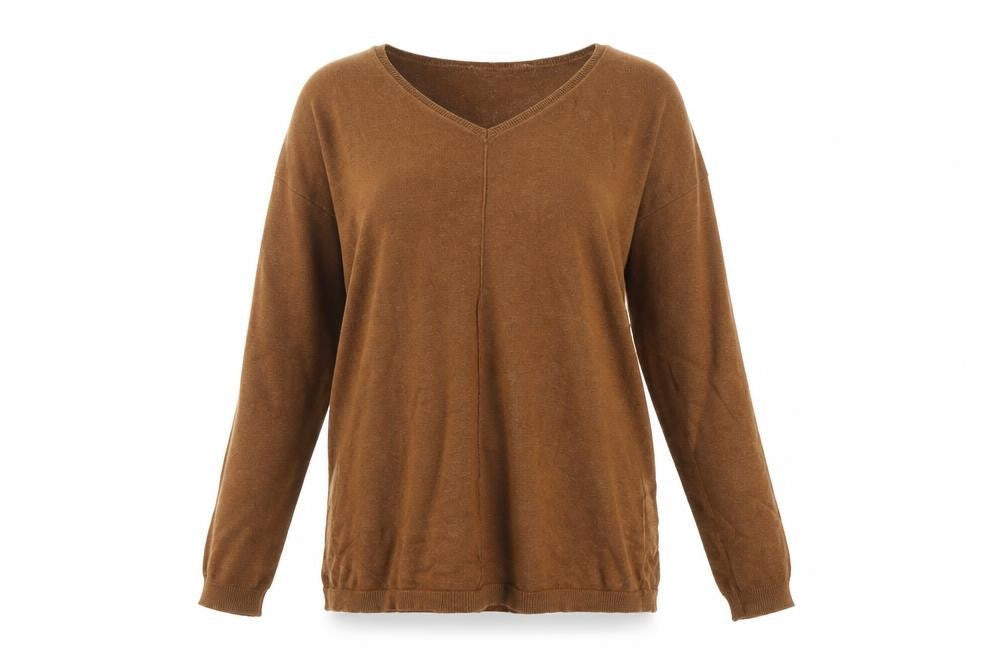 Womens UK Size 10 Atmosphere Brown Pullover Jumper