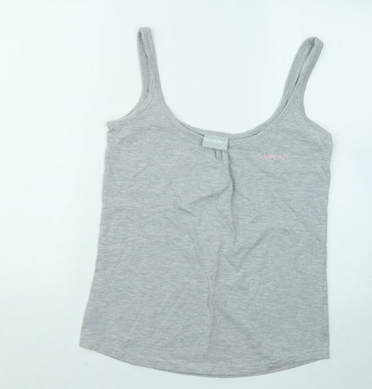 LA Gear Womens Grey Cotton Basic Tank Size 16 Round Neck Pullover