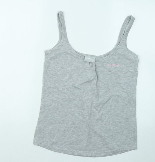 LA Gear Womens Grey Cotton Basic Tank Size 16 Round Neck Pullover
