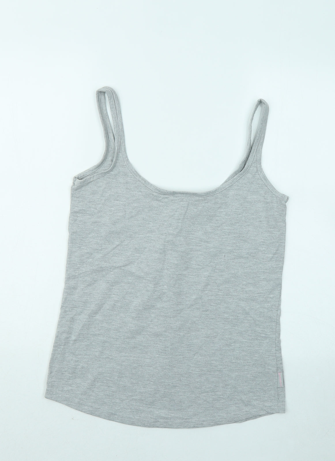 LA Gear Womens Grey Cotton Basic Tank Size 16 Round Neck Pullover