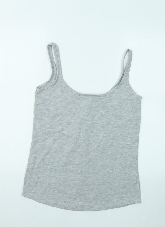 LA Gear Womens Grey Cotton Basic Tank Size 16 Round Neck Pullover