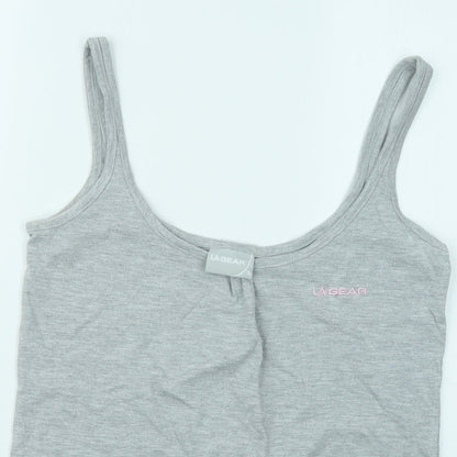 LA Gear Womens Grey Cotton Basic Tank Size 16 Round Neck Pullover