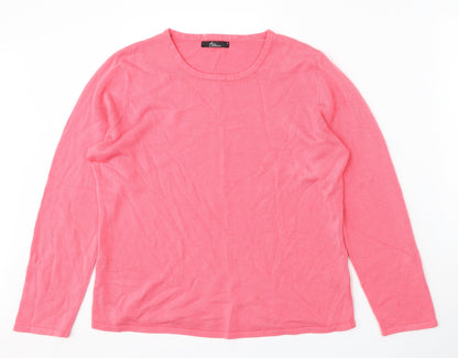Womens UK Size M Bonmarché Pink Pullover Jumper