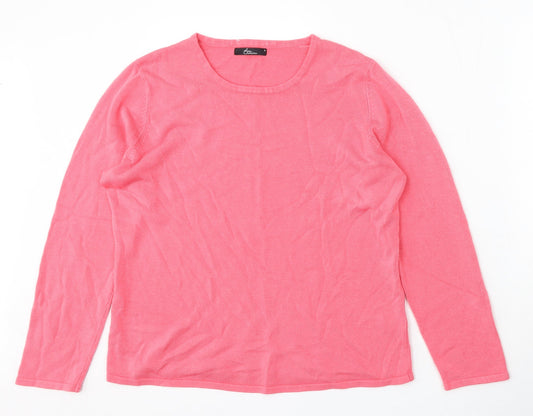 Womens UK Size M Bonmarché Pink Pullover Jumper