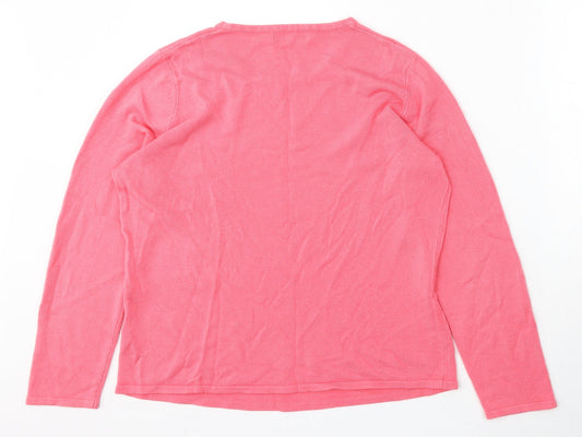 Womens UK Size M Bonmarché Pink Pullover Jumper