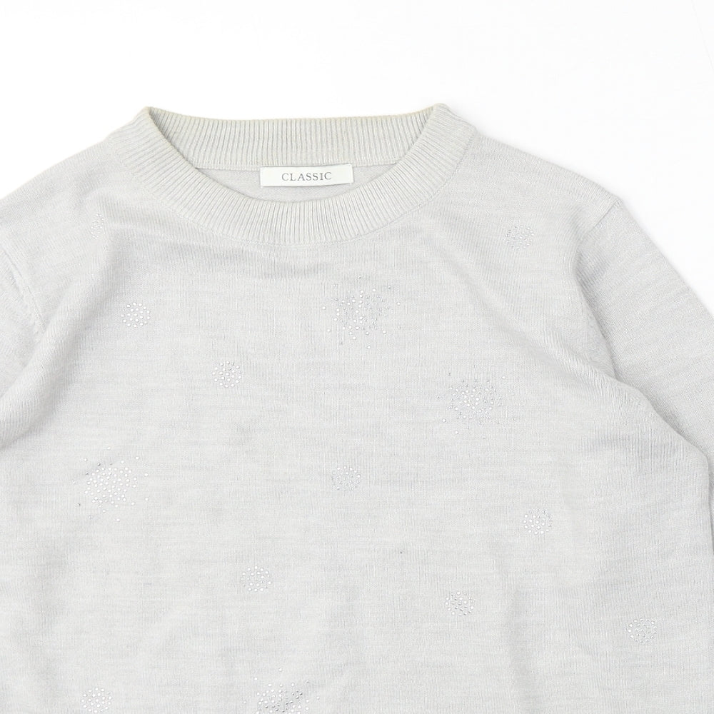 Womens UK Size 10 Marks and Spencer Grey Pullover Jumper