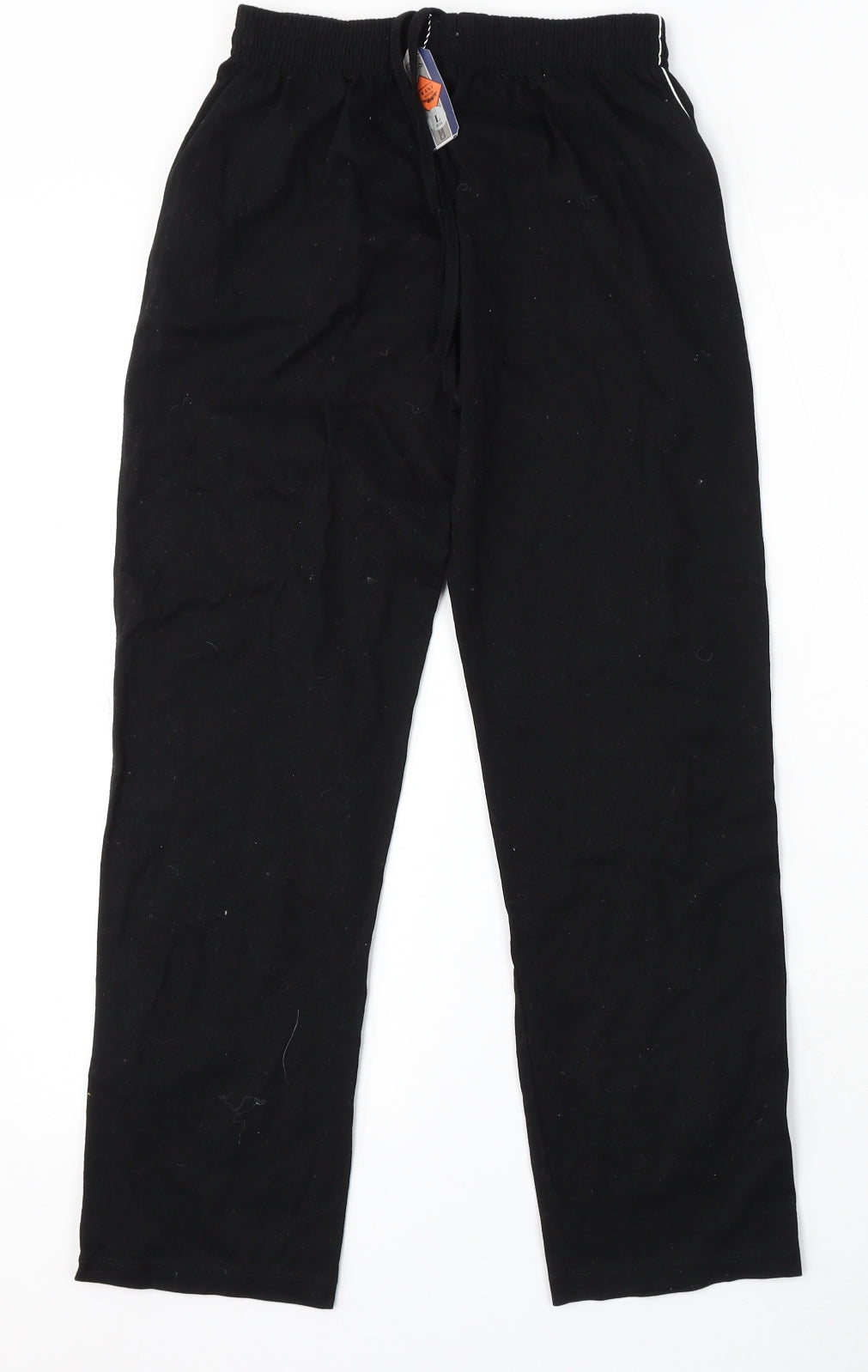 Kant Womens Black Polyester Jogger Trousers Size L L26 in Regular Tie