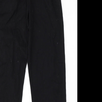 Kant Womens Black Polyester Jogger Trousers Size L L26 in Regular Tie