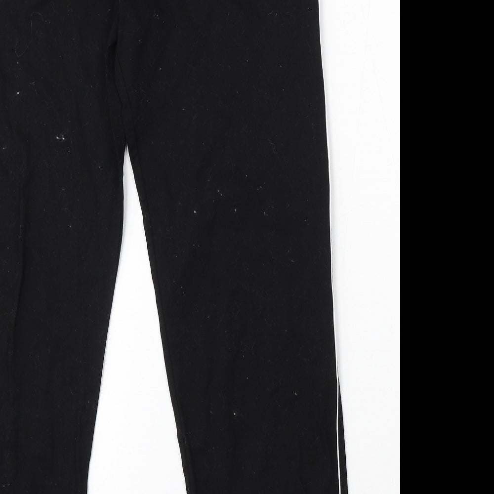 Kant Womens Black Polyester Jogger Trousers Size L L26 in Regular Tie