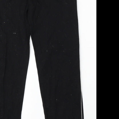 Kant Womens Black Polyester Jogger Trousers Size L L26 in Regular Tie