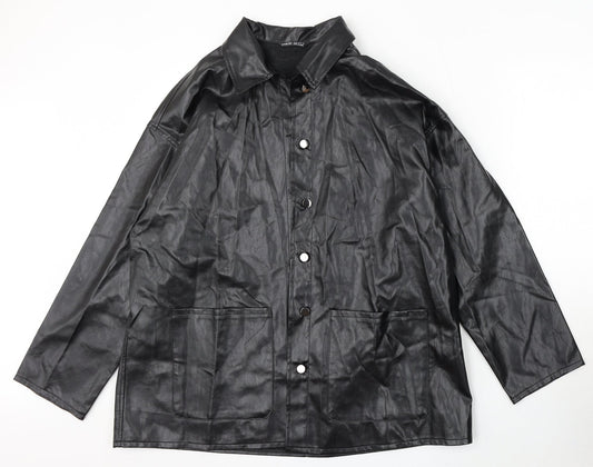SheIn Womens Black Jacket Size M Button