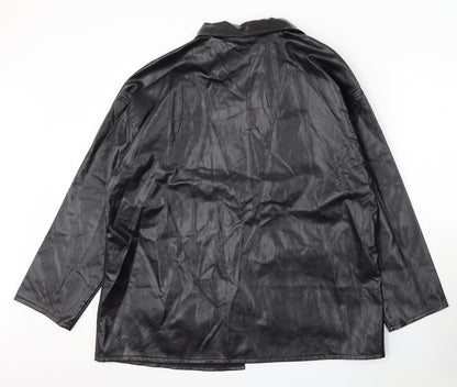 SheIn Womens Black Jacket Size M Button