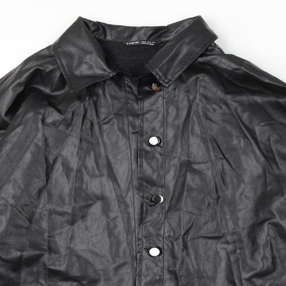SheIn Womens Black Jacket Size M Button