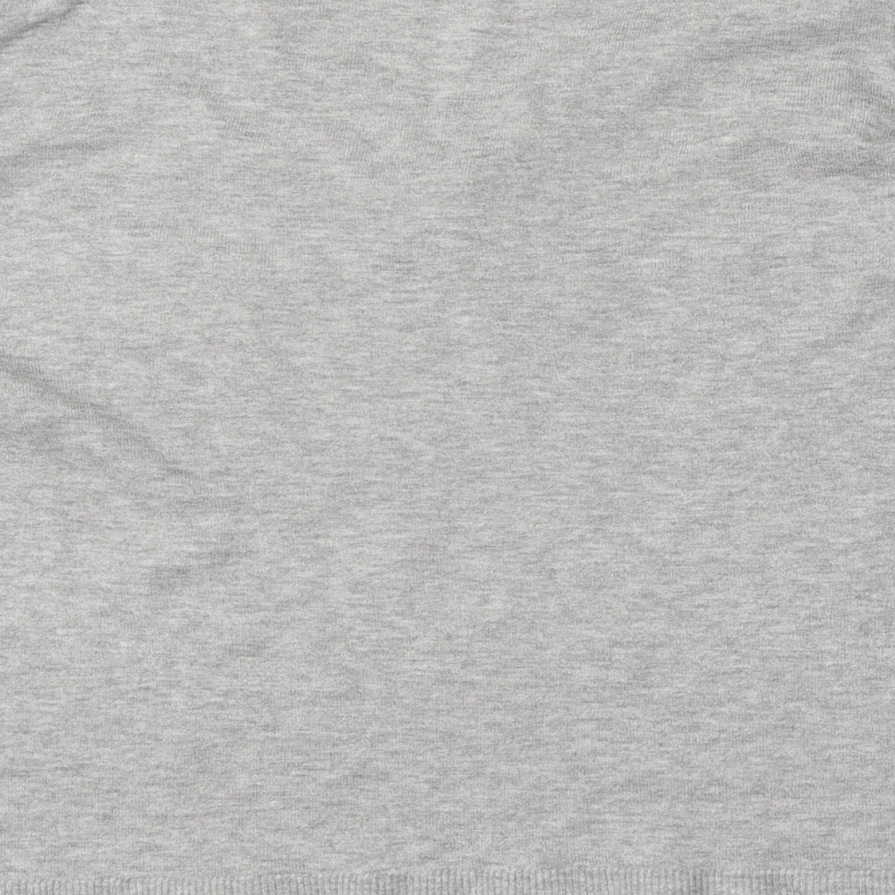 Primark Womens Grey V-Neck Polyester Pullover Jumper Size 14