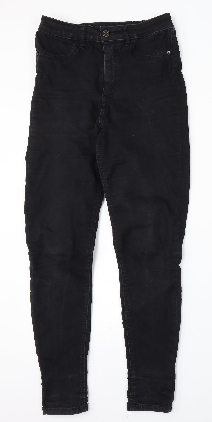 Womens UK Size 8 F&F Regular Fit Skinny Black Jeans