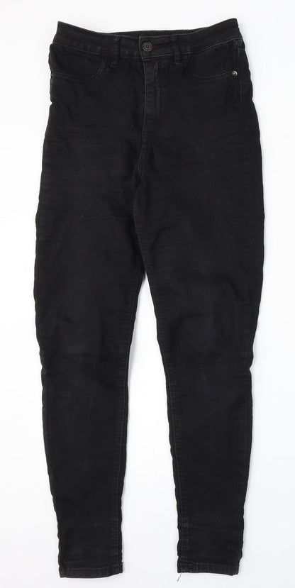 Womens UK Size 8 F&F Regular Fit Skinny Black Jeans