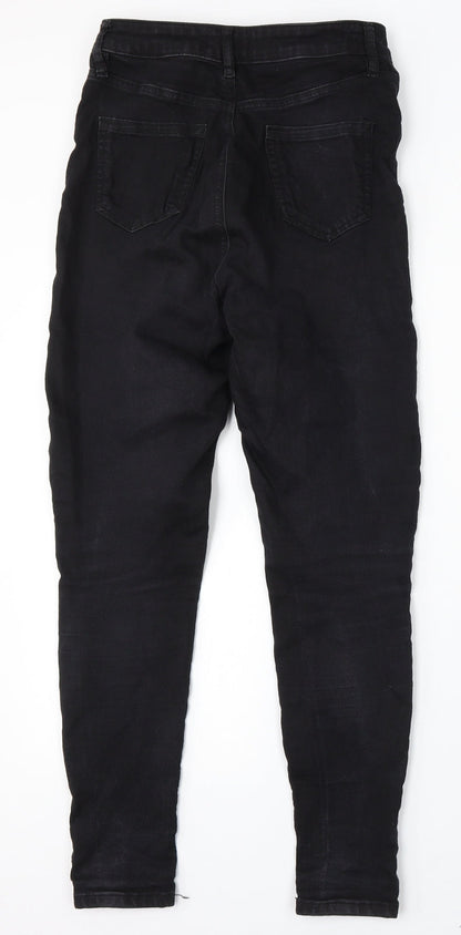 Womens UK Size 8 F&F Regular Fit Skinny Black Jeans