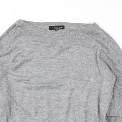 F&F Womens Grey Round Neck Viscose Pullover Jumper Size 8