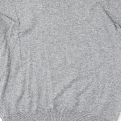 F&F Womens Grey Round Neck Viscose Pullover Jumper Size 8