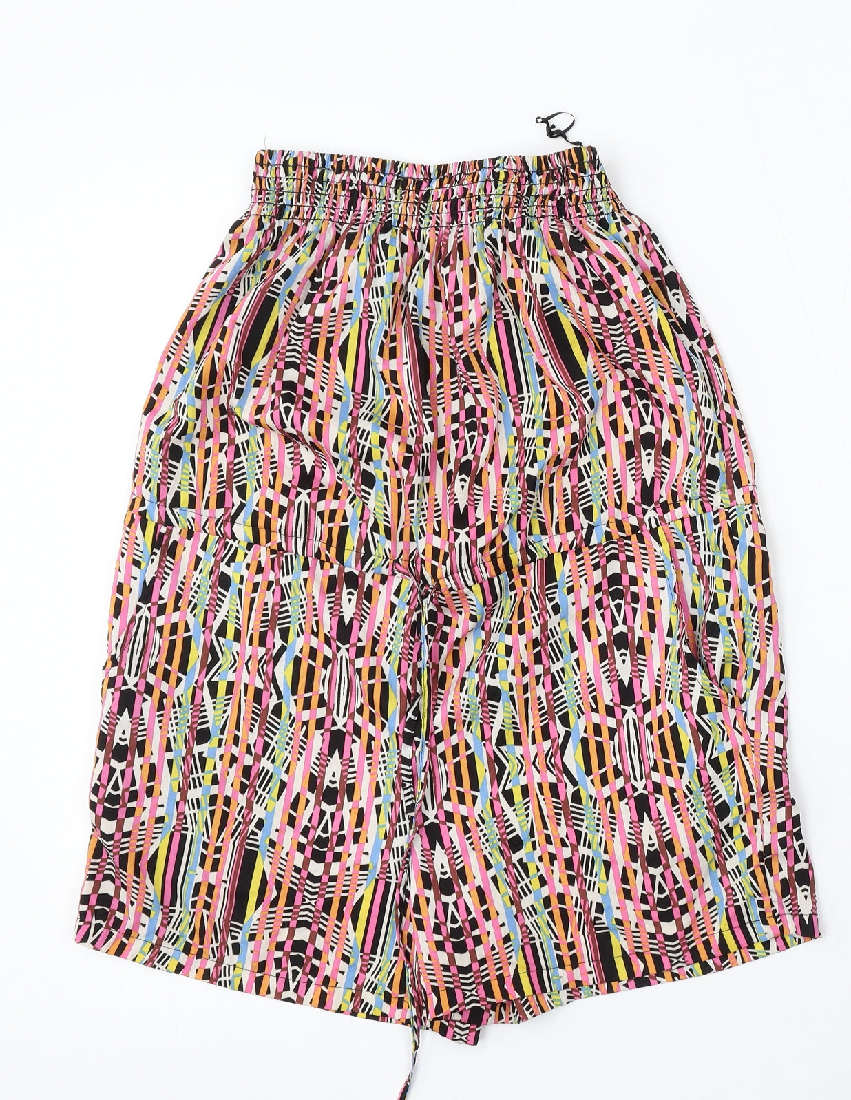 Ocean Club Womens Multicoloured Striped Polyester Bermuda Shorts Size 6 L4 in Regular Drawstring