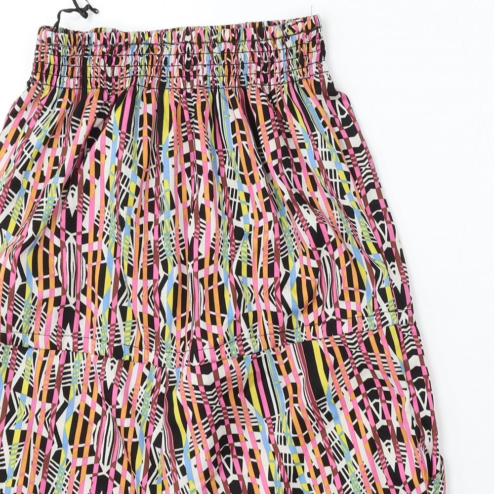 Ocean Club Womens Multicoloured Striped Polyester Bermuda Shorts Size 6 L4 in Regular Drawstring