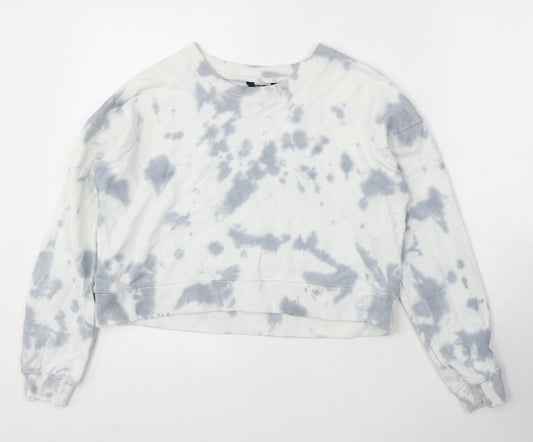 915 Generation Girls Multicoloured Geometric Cotton Pullover Sweatshirt Size 12-13 Years - Tie Dye