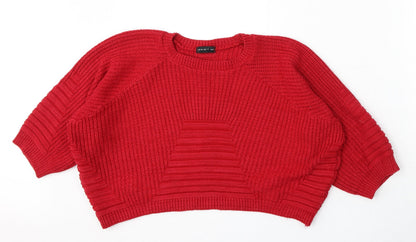 Womens UK Size S Exhibit Red Pullover Jumper