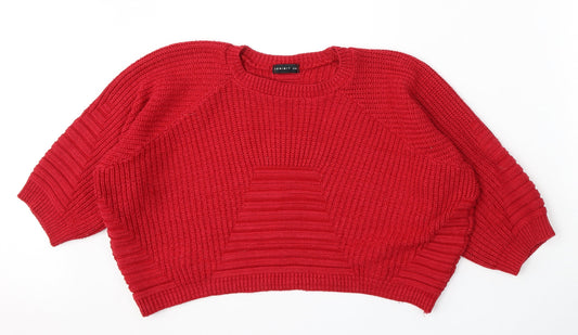 Womens UK Size S Exhibit Red Pullover Jumper