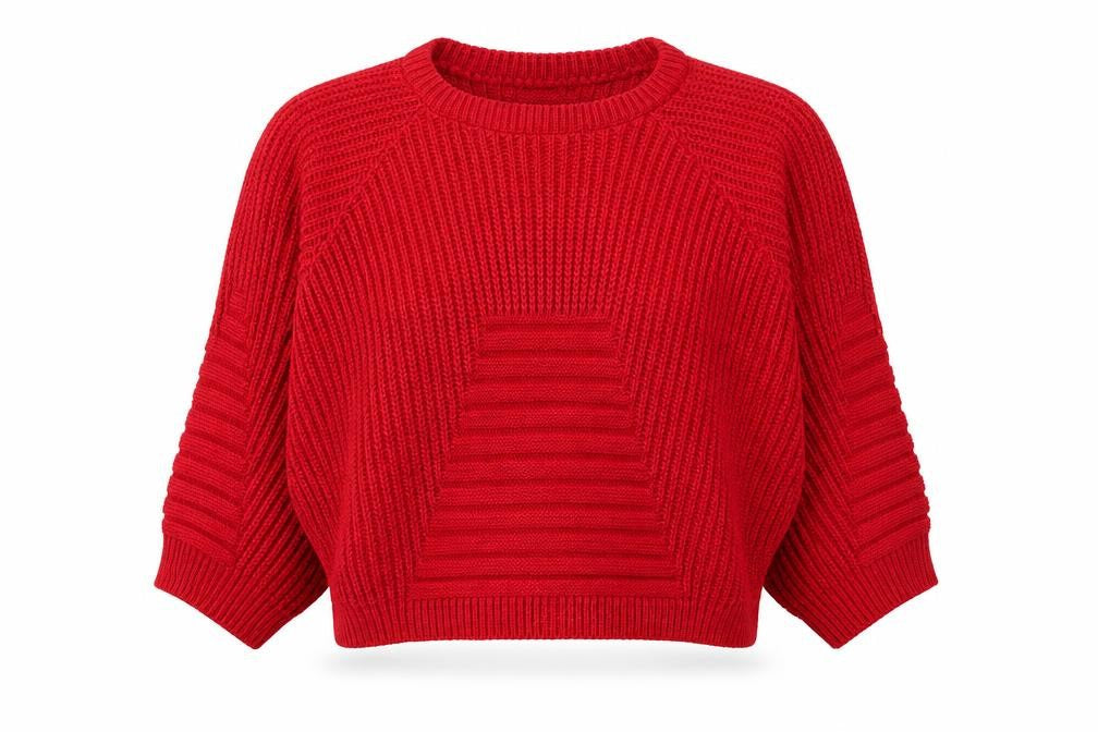 Womens UK Size S Exhibit Red Pullover Jumper