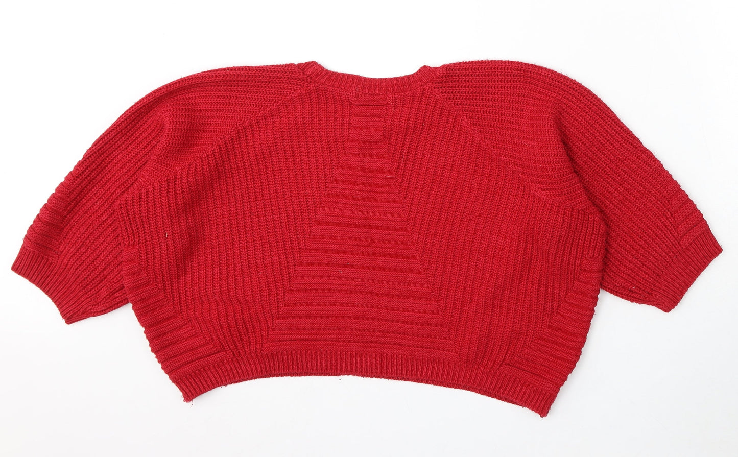 Womens UK Size S Exhibit Red Pullover Jumper
