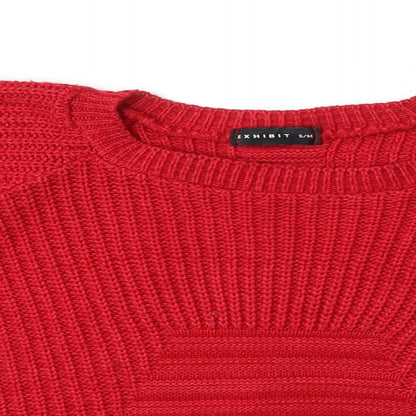 Womens UK Size S Exhibit Red Pullover Jumper