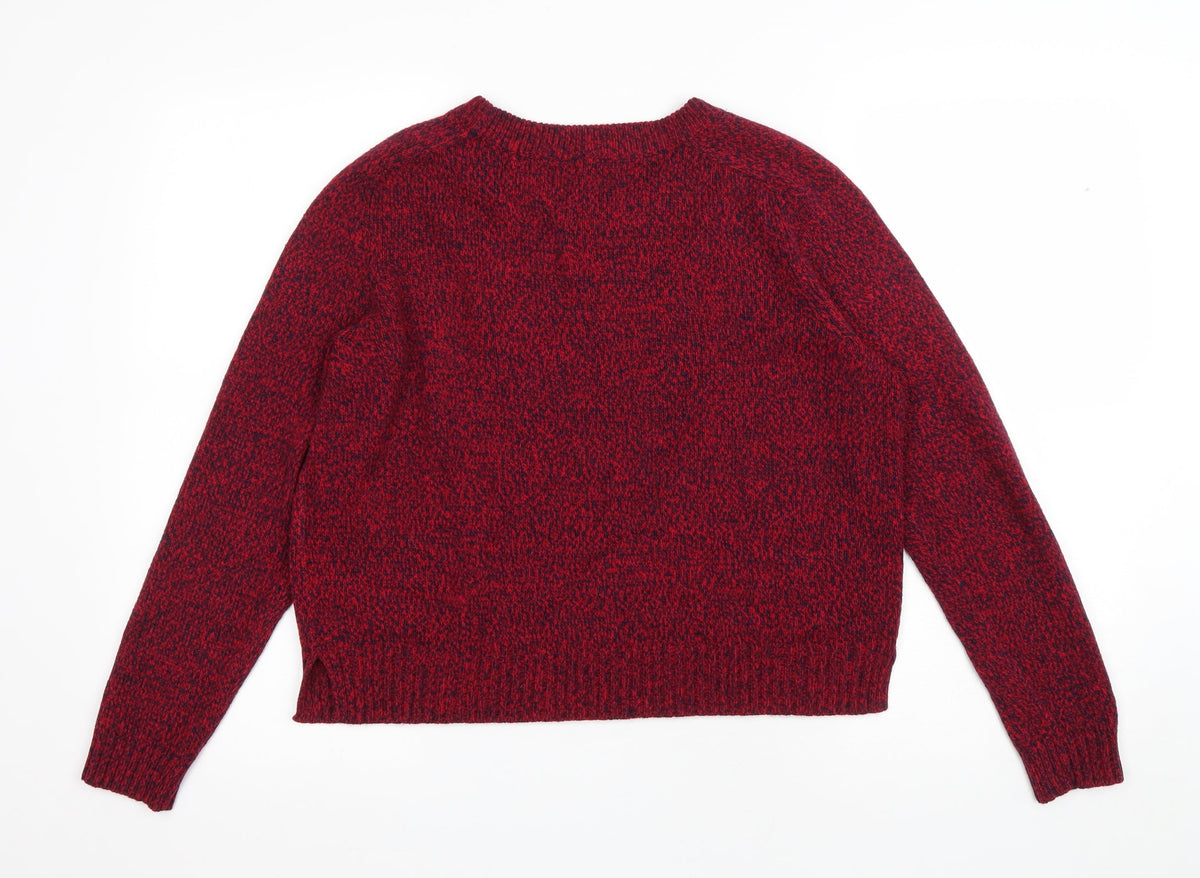 Womens UK Size M Divided by H&M Red Pullover Jumper