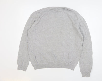 Topman Mens Grey Cotton Pullover Sweatshirt Size L